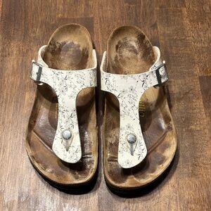 Papillio by Birkenstock White Floral Sandals